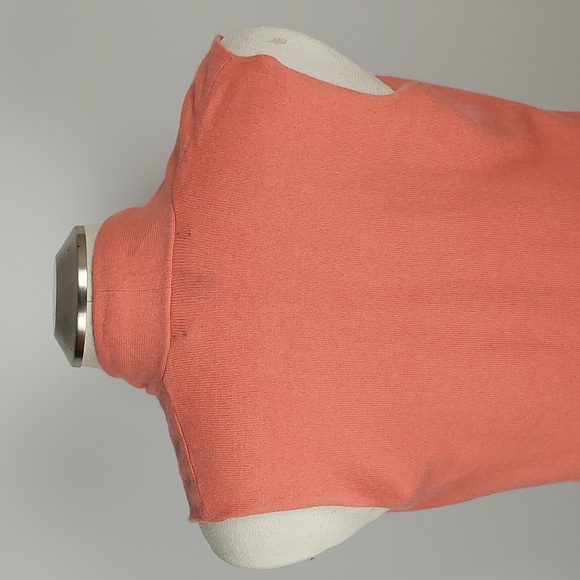EUC Linda Allard Ellen Tracy Wrap Front 100% Cashmere Coral Sweater Top Large - Picture 6 of 10